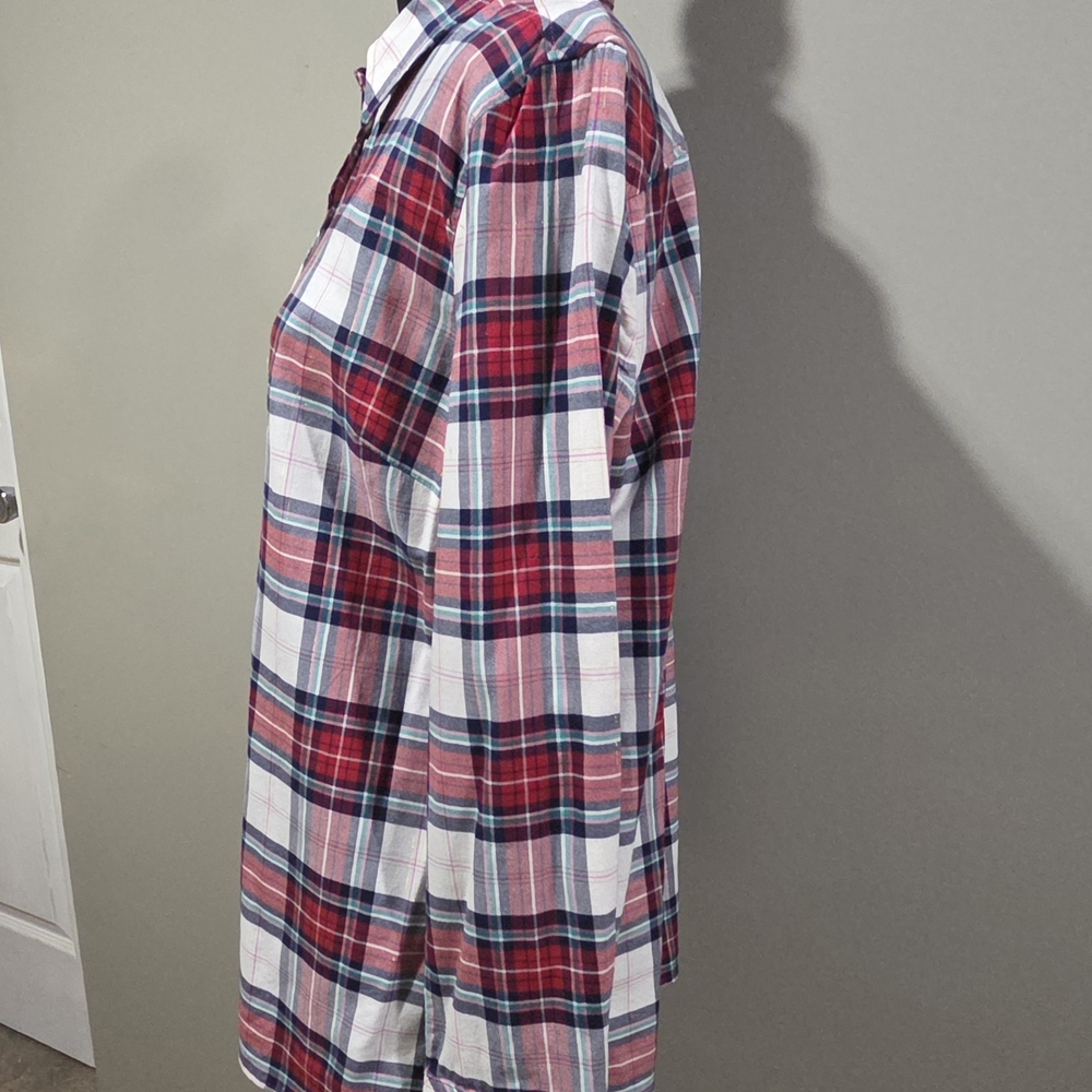 Talbots Red and Blue Plaid Shirt - Picture 5 of 9